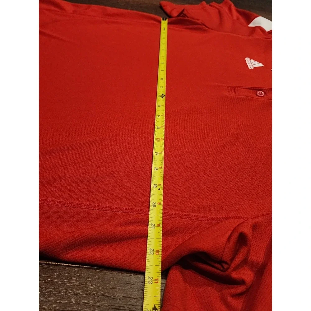 Adidas Men's‎ Climalite Polo Shirt, Size XL, Red, Short Sleeve, Golf Shirt